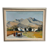 Huile sur toile suédoise – « Paysage, Kos, Grèce » par Stig Wernheden