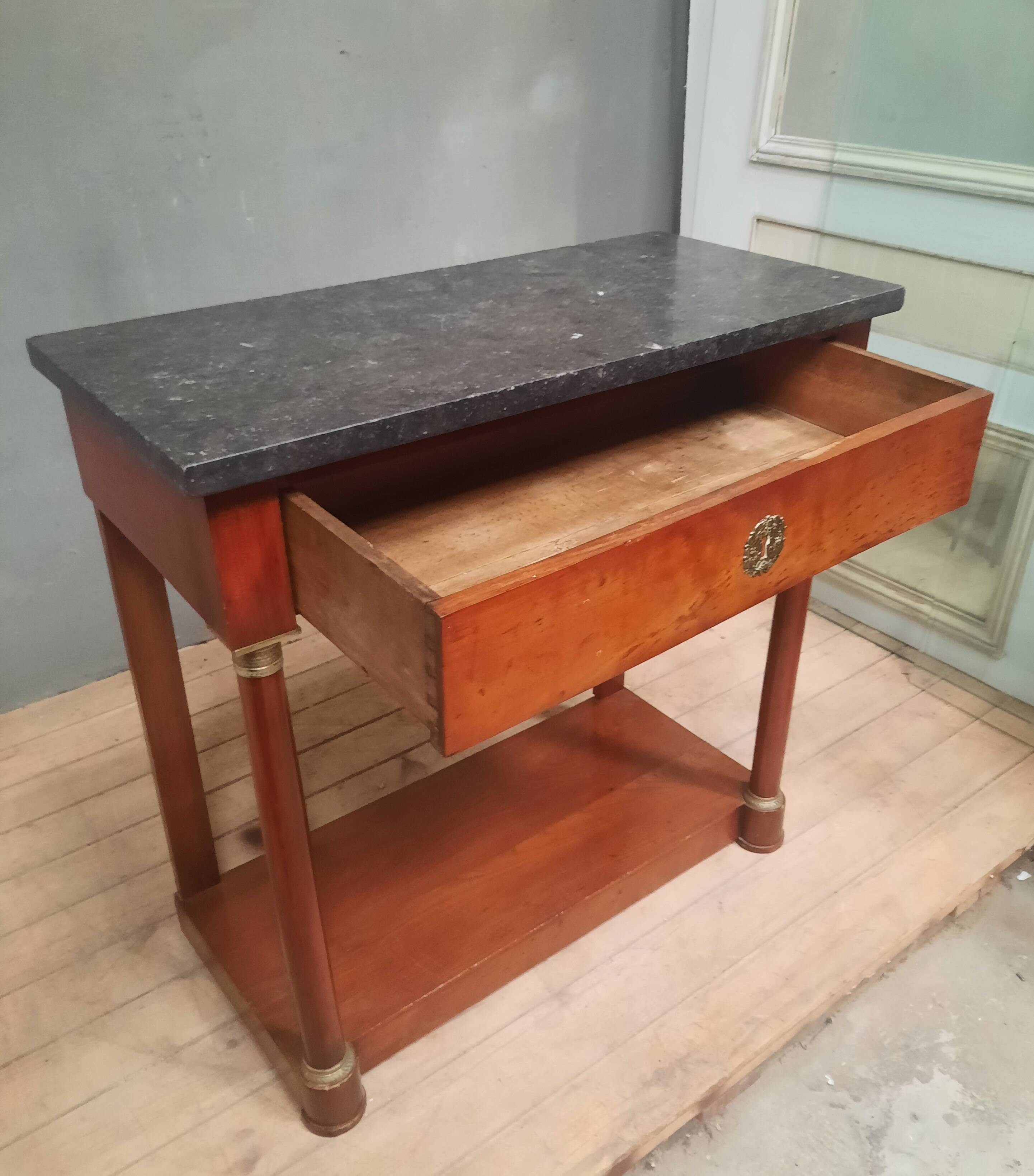 Empire period marble top console table
