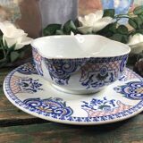 Gravy boat and its frame Gien Royal