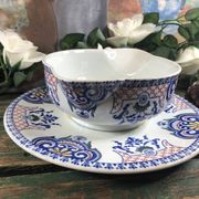 Gravy boat and its frame Gien Royal