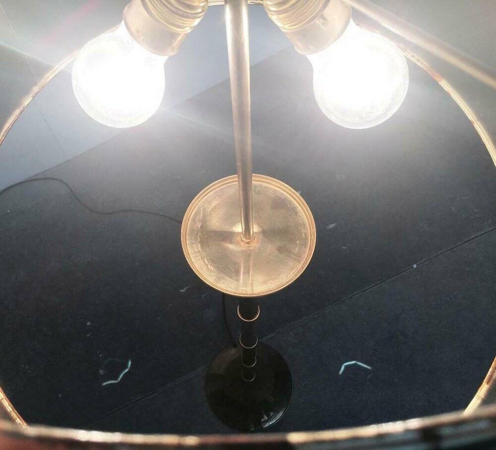 Hollywood Regency bamboo floor lamp by Ingo Maurer for M Design, 1960s.