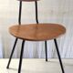 Pair of designer metal and wood chairs - 1950s