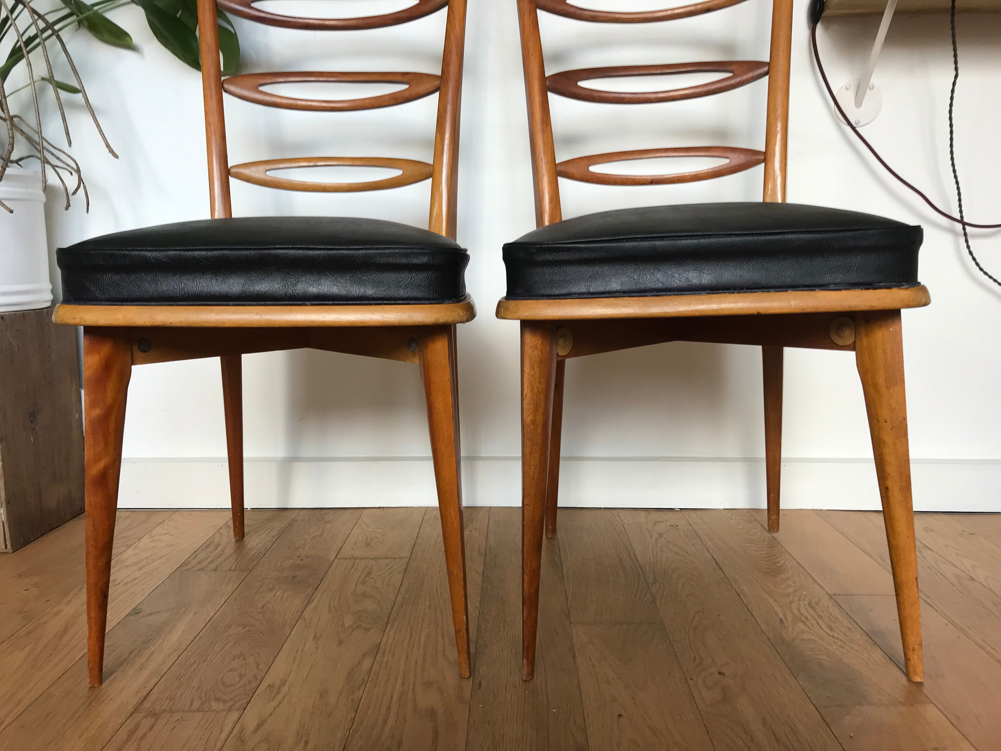 Pair of wooden chairs