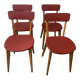 Set de 4 chaises bistrot vintage, années 50 (Taille adulte)
