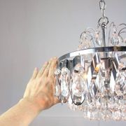 Petit chandelier en cristal viennois vintage, années 1970