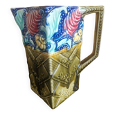 Rare old pitcher in slip Faiencerie du Nord Onnaing model the celestial number 863