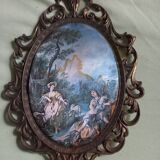 Lot 2 vintage worked metal frames