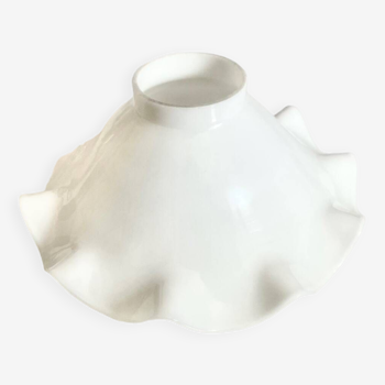 White opaline tulip glass lampshade