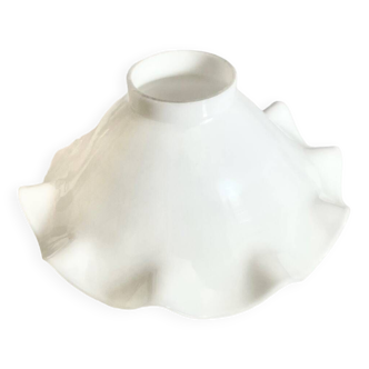 White opaline tulip glass lampshade