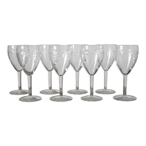 8 verres à pied à vin