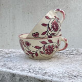 Two cups with flower pattern