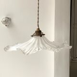 Old opaque glass pendant lamp