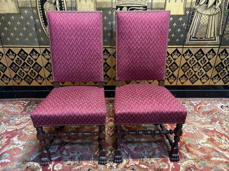 Pair of Haute Époque Renaissance - Louis XIII style chairs