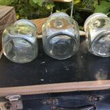 Set of 3 glass candy jars