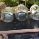 Set of 3 glass candy jars