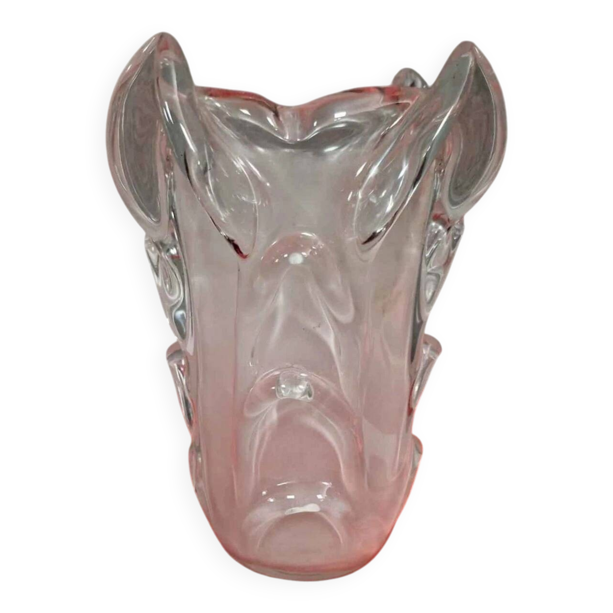 Art Nouveau style molded crystal vase