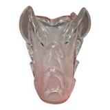 Art Nouveau style molded crystal vase