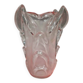 Vase en cristal moulé style Art Nouveau