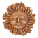 Large yellow-orange sun wall decoration made of papier-mâché, Mexico 1980s.