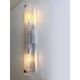 Contemporary Modern Clear Graniglia ”Canalina" Murano Glass Wall Sconce-Set