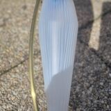 4-light pendant light, brass and opaline, Maison Lunel, Paris, vintage 1950s