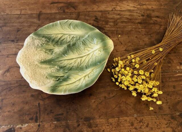 Plat chou en barbotine vintage