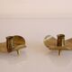 Paire de bougeoirs scandinave en laiton 1960