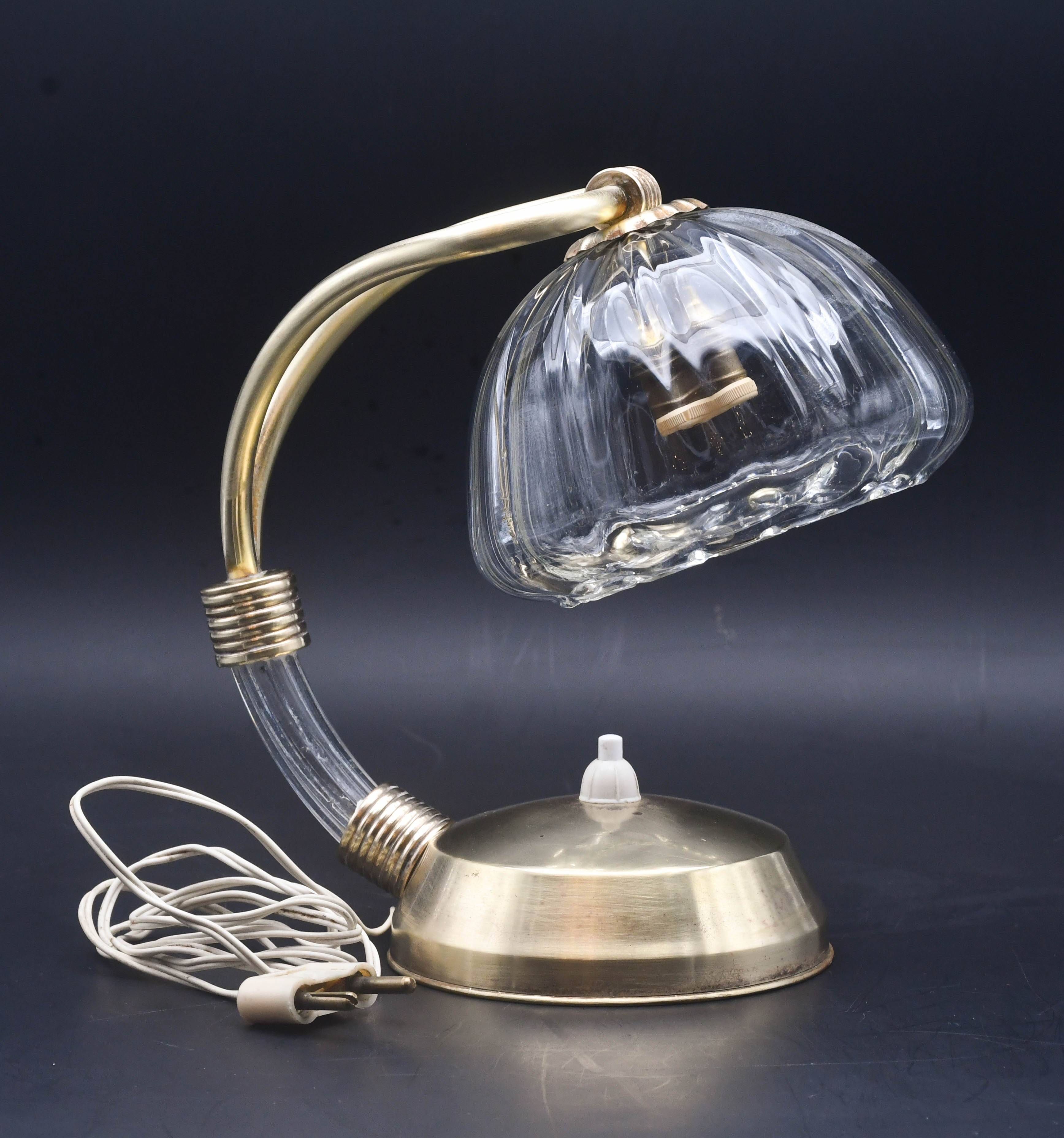 Art Decò Murano Glass Barovier e Toso Table Lamp, 1940