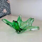 Vintage 60s green blown glass cup