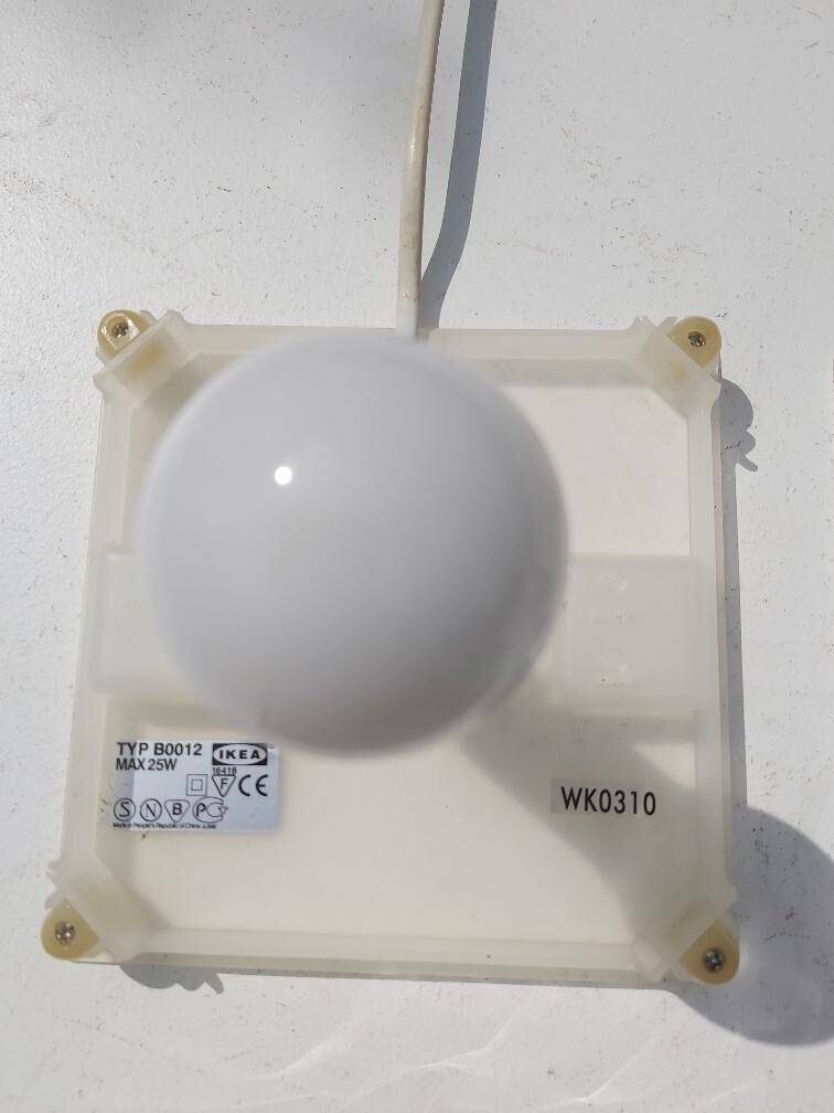 2 Ikea glass ice lamps, 80s