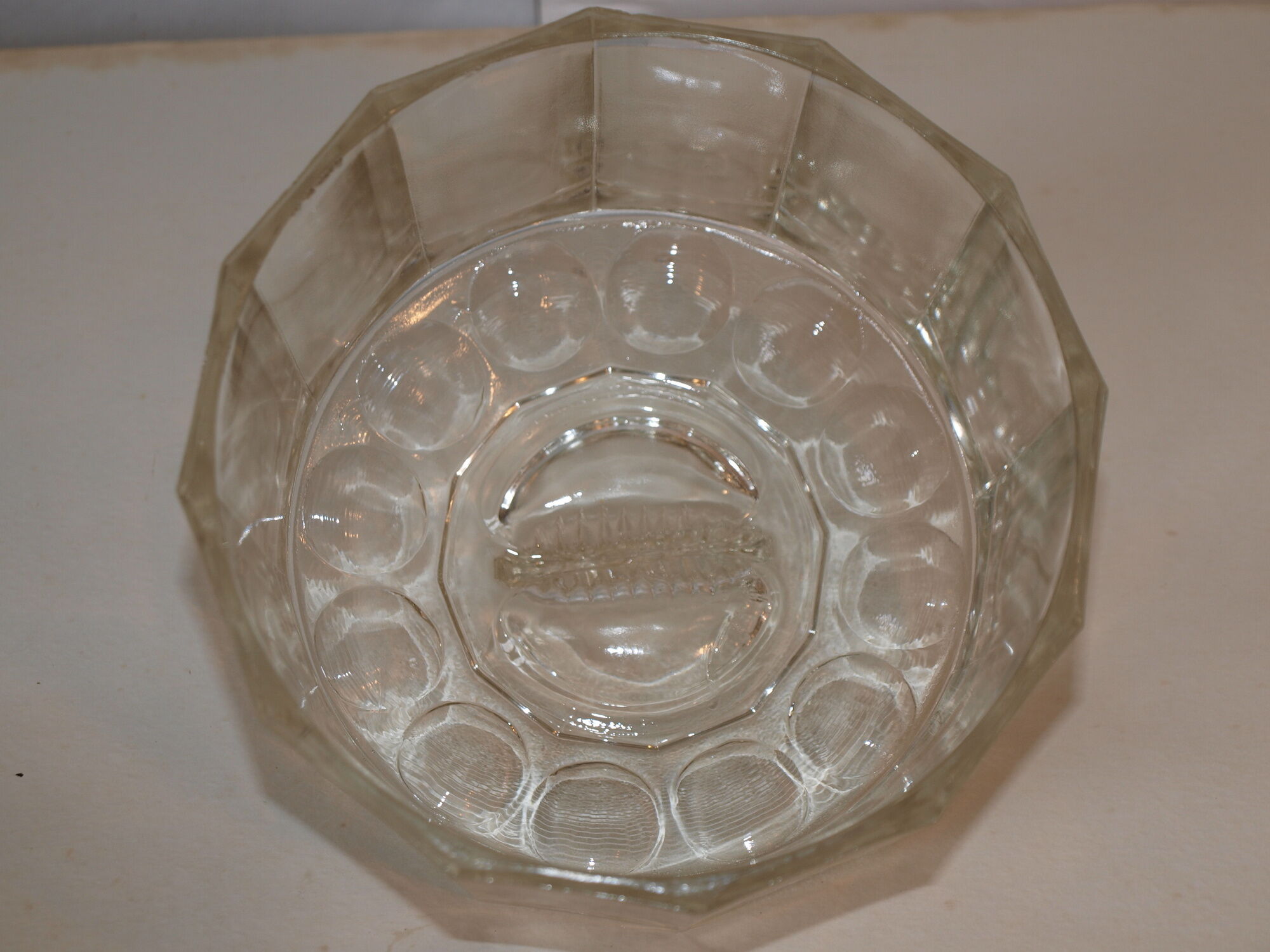 Cloche verre et plateau, art deco des années 30