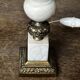 Vintage Alabaster and Brass Lamp Base H 30 cm