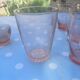 Verres vintage salmon pink colour