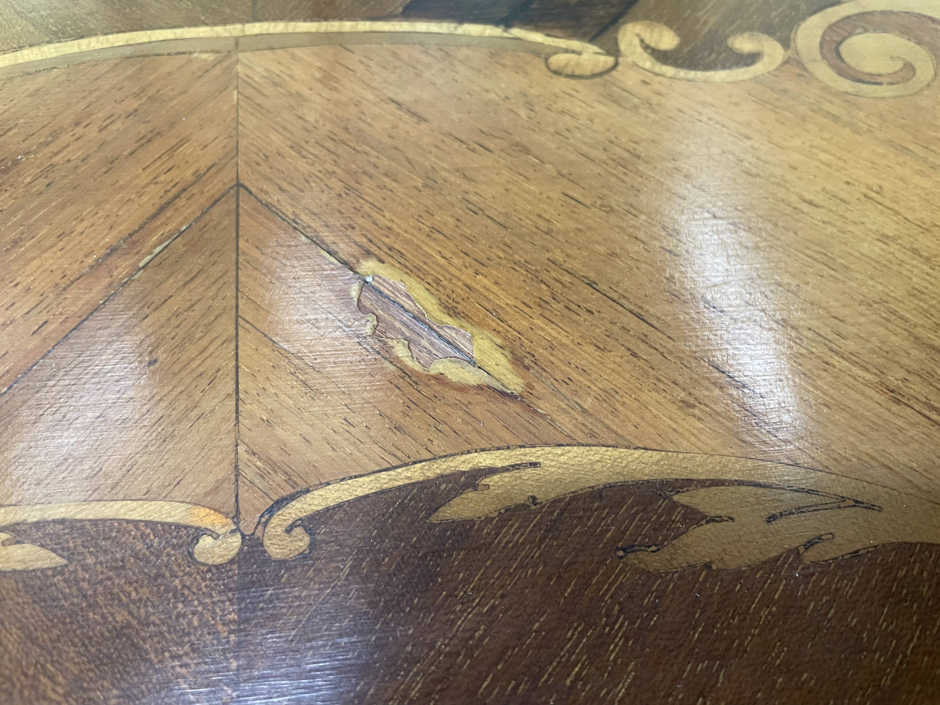Louis XV style marquetry games table