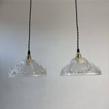 Paire de suspensions anciennes art deco vintage « ezan »