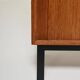 Scandinavian oak cabinet with tambour door, 1960s