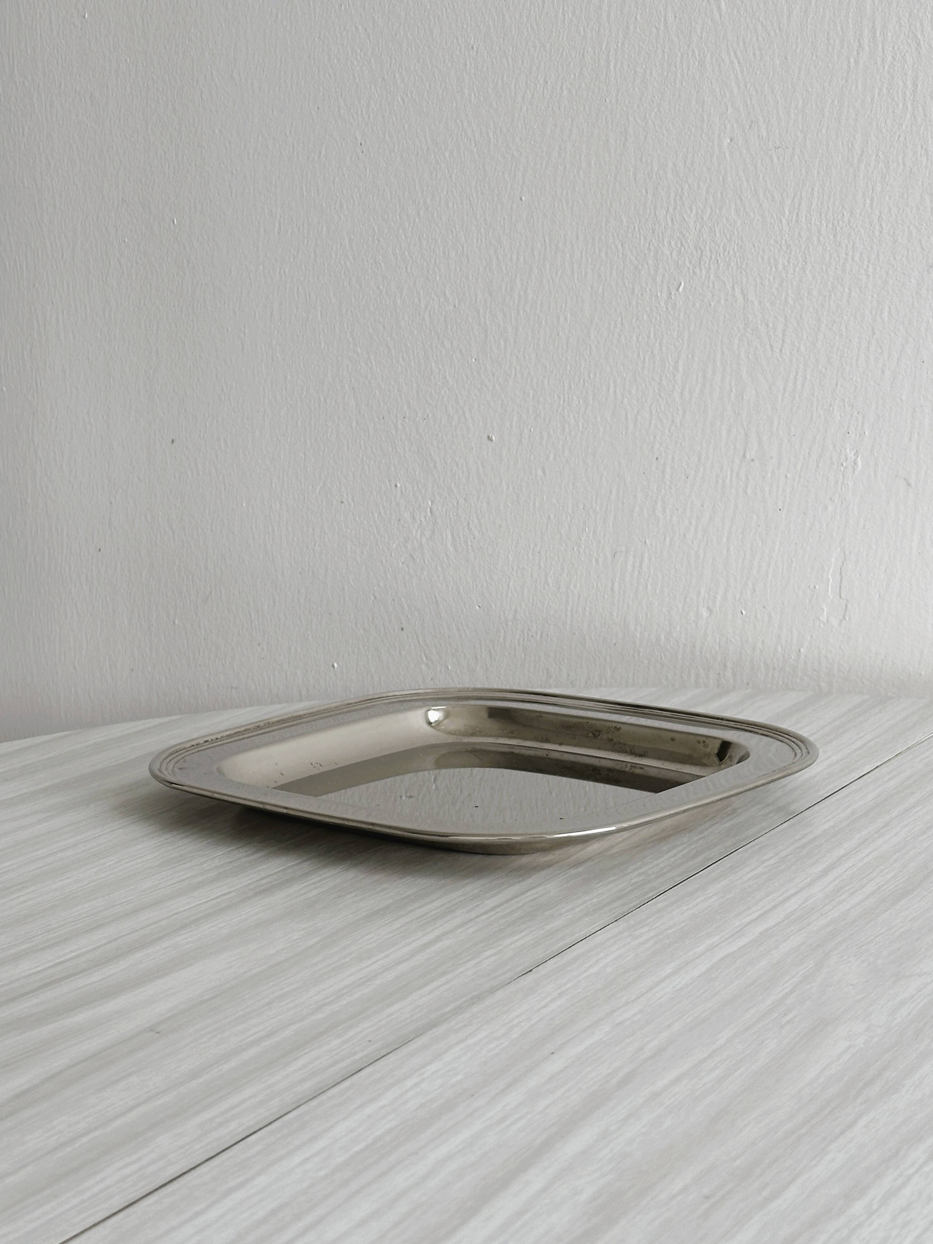 Vintage square metal tray