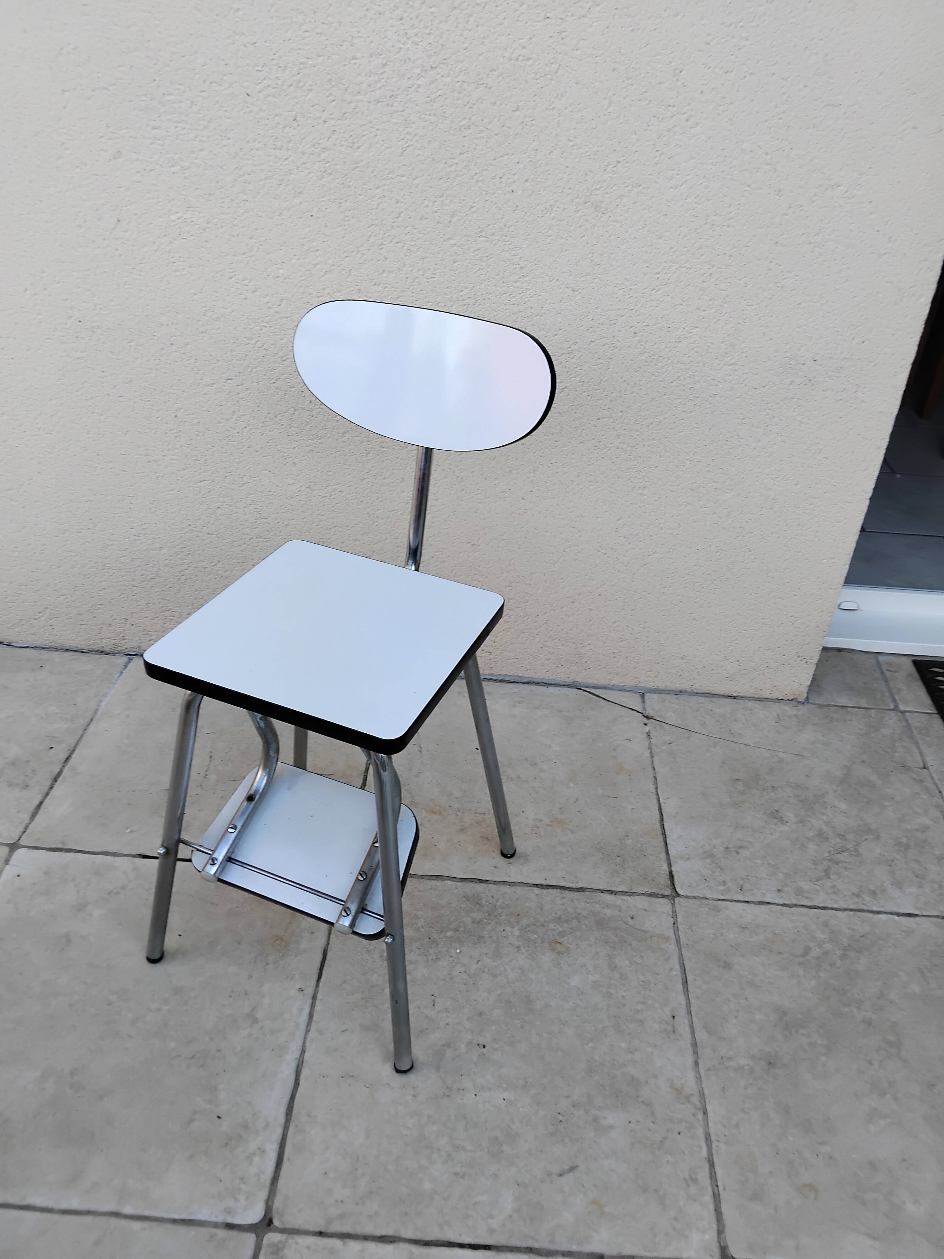 Rare VOLO Formica Folding Chair Vintage Stepladder