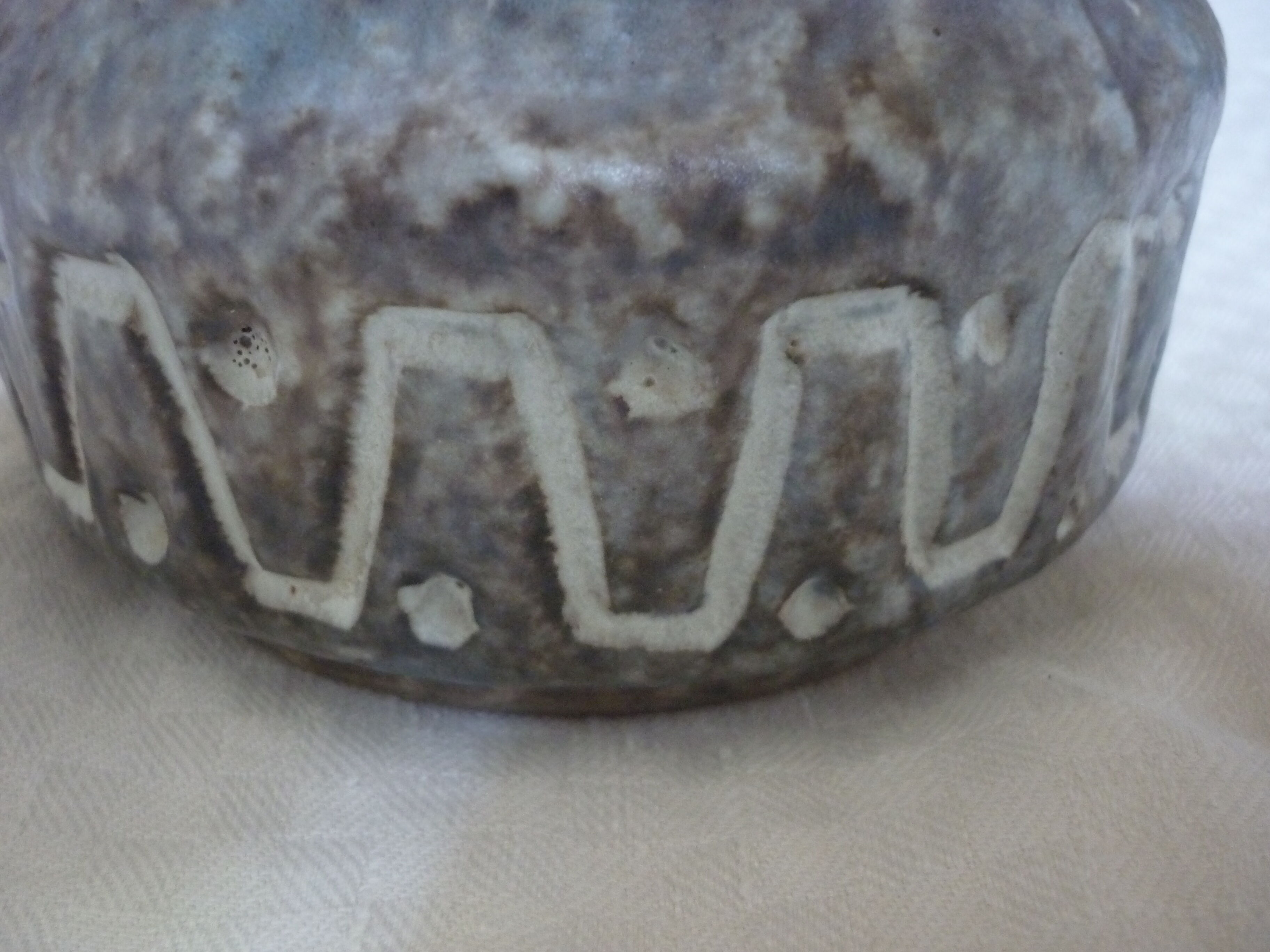Vase en ceramique W Germany gris bleu