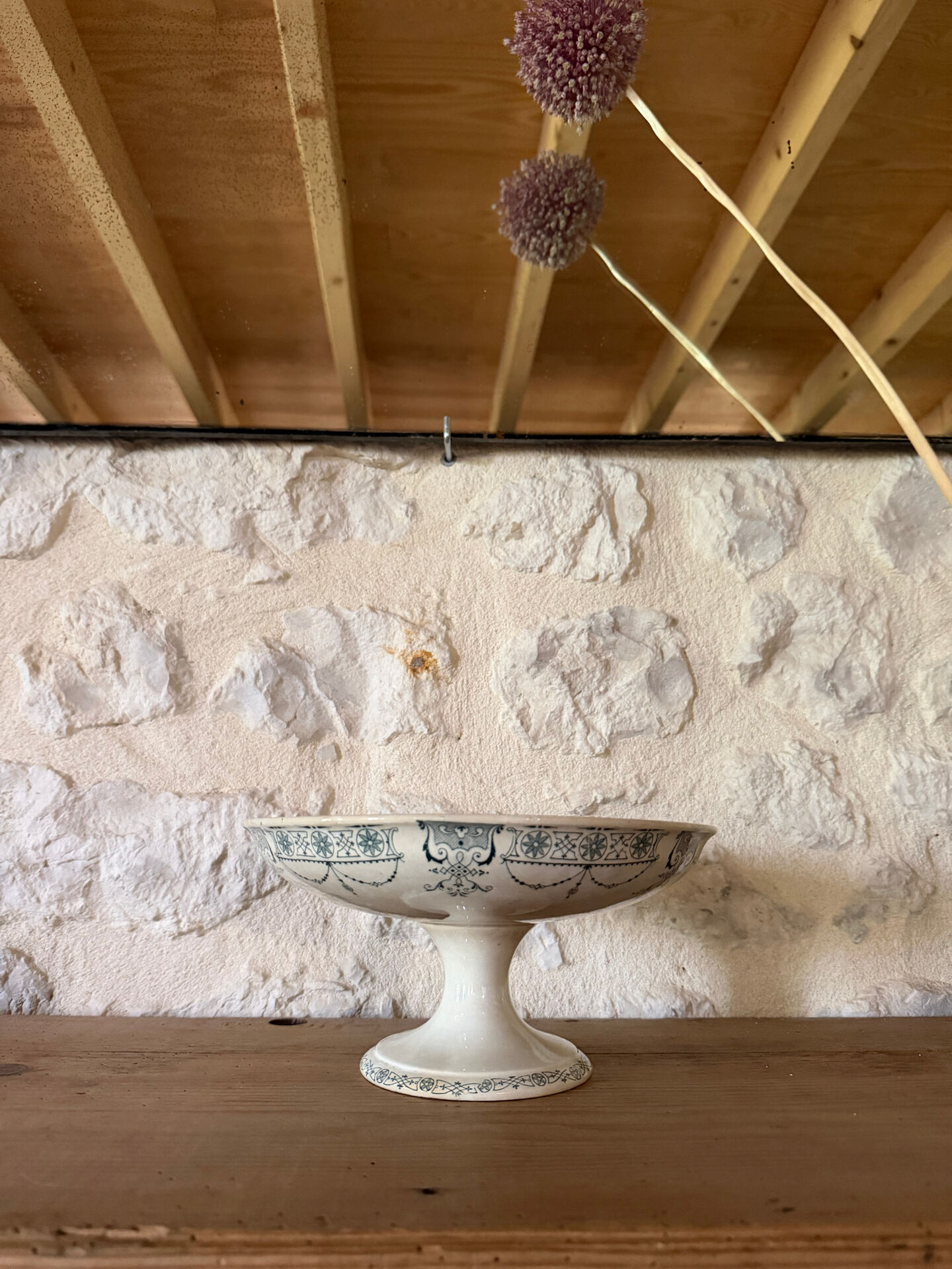 Earthenware compote dish KG Luneville