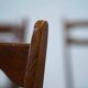 Set of six elegant Italian dining chairs