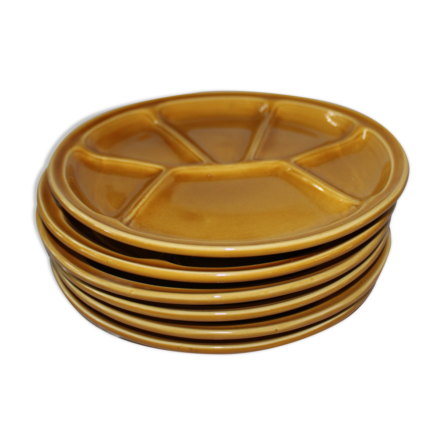 Gien France vintage fondue plates set - forks