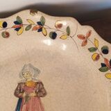 Paire d'assiettes anciennes faience de malicorne