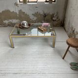 Table basse chrome laiton