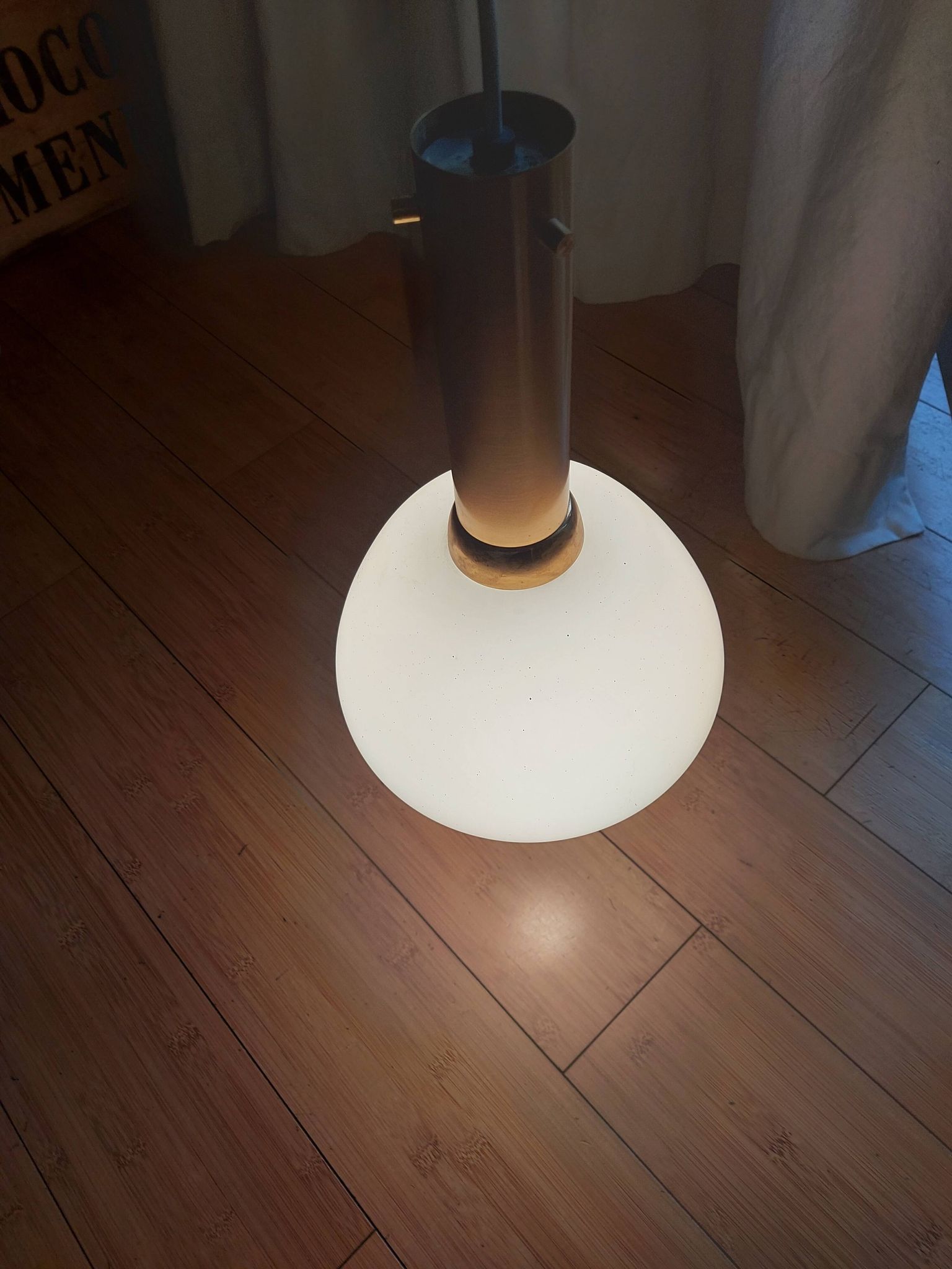 Suspension design opaline blanche