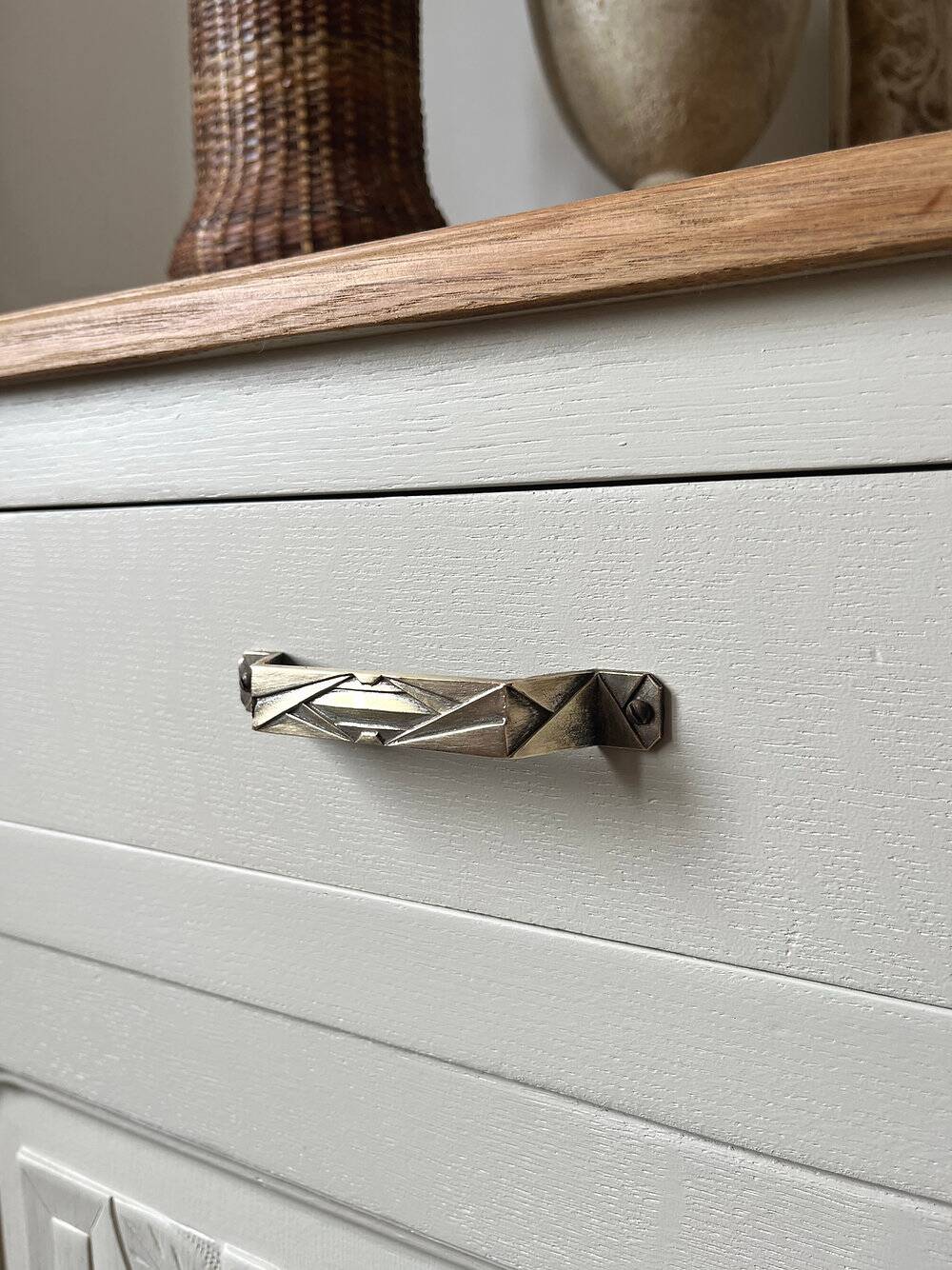 Large Art Deco buffet in grey oak