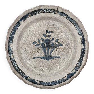 Assiette ancienne Rouen -  Forges Les Eaux - Cul noir