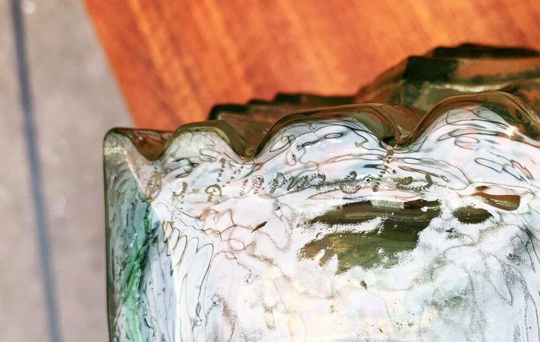 Vintage Finnish glass vase by Kaj Blomqvist for Kumela