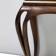 Vintage Rectangular Solid Walnut Console Table with Engraved Mirror Motif, Italy