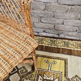 Fauteuil osier rotin 1960 vintage